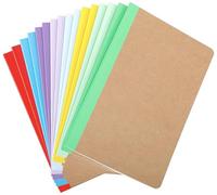 Xvvirnt Paquete de 16 cuadernos de composición a granel, cubierta de papel kraft con lomos de arco iris, diarios de viaje rayados universitarios para el hogar, oficina, escuela, 60 páginas/30 hojas