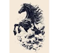 XvvwEndlessx DIY Kit Punto De Cruz Kit De Bordado Con PatróN Caballo Bailando En Las Nubes 1 Kits Inicio Bordado Para NiñOs O Adultos Principiantes 11CT:40×50Cm