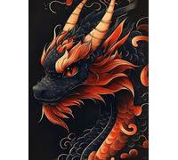 XvvwEndlessx DIY Kit Punto De Cruz Kit De Bordado Con PatróN DragóN Con Un Poder Imponente Kits Inicio Bordado Para NiñOs O Adultos Principiantes 11CT:40×50Cm