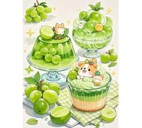 XvvwEndlessx DIY Kit Punto De Cruz Kit De Bordado Con PatróN Postre Primaveral De Dopamina 3 Kits Inicio Bordado Para NiñOs O Adultos Principiantes 11CT:40×50Cm