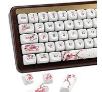 XVX Moa Blossom Keycaps - Teclas PBT 75 por ciento, Juego de Teclas Personalizadas para Teclado mecánico Cherry MX 61/64/68/84/87/100/104/108, Cherry MX 61/64/84/87/100/104/108 (Blanco)