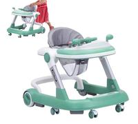 xWalker Sit and Push Walker per i più piccoli sedile di lino baby gear walker per 6-18 mesi di supporto per bambini pieghevole.