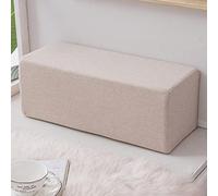 XWanitd Cojín para sofá, cojín rectangular grueso para reposabrazos, cojín largo para cabecero de cama, lavable (20 x 20 x 40 cm, beige)