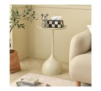 XwBaiW Mesa Auxiliar Redonda Bebida Sofá Café Té Mesillas De Noche con Estructura De Metal Decoración Moderna for Sala De Estar(Yellow,40 * 60)