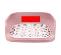 XWBLDBDFC Inodoros para perros, inodoros de entrenamiento para perros con valla alta, orinal para interiores, inodoro para perros pequeños, fácil de limpiar, color rosa