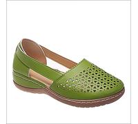 XWCG Sandalias Mujer Verano Cuña Zapatos con Plataforma Cómodas Sandalias de Cuña Cerradas Cómodos Casual Zapatos de Playa Pantuflas para Mujer,Verde,36