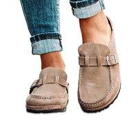 XWCG Sandalias Mujer Verano Plataforma Cuña Zapato Hebilla de Cuero Sintético Zapatos Sandalias Cerradas Cómodos Casual Zapatos de Playa,Amarillo,43
