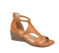 XWCG Zapatos de Plataforma con Correa para Mujer Sandalias de Tacón de Cuña Confort Zapato de Playa Cuero Sintético Zapatos de Verano de Ocio,Marrón,38