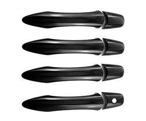 XWDPDNHHD Cubierta Para Manija Exterior De Puerta De Para Nissan Para Tule Para Patrol Y62 (2010-2024). Carcasa Decorativa. Manijas Cubierta Pegatinas(Negro 1,NO Smart Hole)