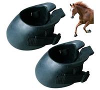 Xweptuy 1 par de Botas de pezuña para Caballos Protectores de Goma Botas de Caballo Resistentes de Caballo espesas portátiles para e