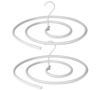 Xweptuy 2 UNIDS Colgador de Sábanas en Espiral Perchas Redondas para Mantas de Almacenamiento Que Ahorran Espacio Hierro Desmontable Espesar Manta Tendedero para Sábanas Colcha Toalla de Baño