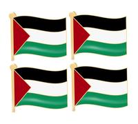 Xweptuy Alfileres de Bandera Palestina, 4 Piezas, aleación galvanizada ondeando, 0, 98 x 0, 79 Pulgadas, alfileres palestinos Libres para Ropa de Fiesta de Desfile