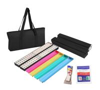 Xweptuy American Mahjong Set con 166 PCS reconocibles White American Mahjong Tiles con Bolsas Suaves y Accesorios de Entretenimiento para Fiestas con 4 bastidores con empujadores