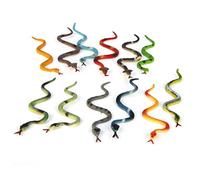 Xweptuy Broma de Serpiente de plástico, Juguete para Truco de imitación, Accesorios de jardín, Serpientes de Goma para Fiestas de Halloween, 12 Uds. #1