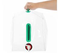 Xweptuy Contenedor de Agua Plegable con Espiga, Jarra de Agua de Campamento Transparente de 10L/2.6 galones, contenedores de almacen