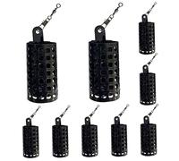 Xweptuy Jaula para señuelos de Pesca, Aparejos de Pesca de Carpa de Metal, alimentador, Soporte para Cebo, Cesta Trampa, 10 Uds., 10g