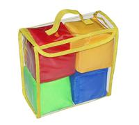 Xweptuy Juego de 4 Dados de Juego, Cubos de Espuma Suave, Cubos de Bolsillo para Aprender a enseñar
