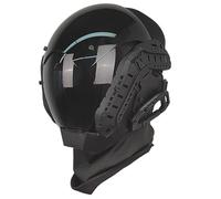 Xweptuy Máscara con riel guía Máscara futurista PC Decorativa Punk con Cara Cyber para Fiesta de Cosplay Festival de Música de Halloween