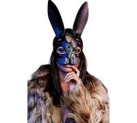 Xweptuy Máscaras de cuero para mujeres, máscara de mascarada para mujeres, fiesta de la mitad de la mascarilla de animales para el a