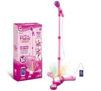 Xweptuy Micrófono para máquina de Karaoke para niños con Luces Intermitentes y Soporte Ajustable Efectos Musicales Divertidos Micrófono para niños y Soporte para Juguetes Musicales, Style1