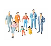 Xweptuy Mini Figuras de Personas 1:87, Pose de pie Pintada, Escala HO para Modelo de Tren, escenas en Miniatura, casa de muñecas, 24 Uds.