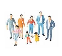 Xweptuy Mini Figuras de Personas 1:87, Pose de pie Pintada, Escala HO para Modelo de Tren, escenas en Miniatura, casa de muñecas, 24 Uds.