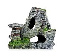 Xweptuy Rocalla para Acuario, decoración de Cueva de Roca escondida, Paisaje subacuático, Adorno con Vista a la montaña, rocalla para pecera