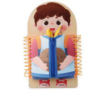 Xweptuy Tablas para Aprender a Vestir, práctica educativa para Atar Zapatos para niños, Aprender a abotonar, abrochar, Cerrar, apretar, Juguetes Montessori de múltiples para niños preescolares de