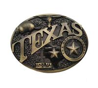 Xwest Hebilla de cinturón Modern Texas Brass Heritage Belt Buckle