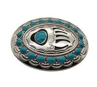 Xwest Hebilla de cinturón Turquoise Bear Claw Belt Buckle