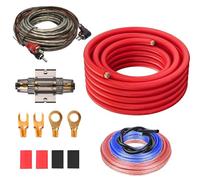 XWGKLN Kit de cableado de subwoofer de 4 GA de 5 m, kit de cableado de amplificador, instalación de cables de amplificadores de coche, juego de cables de subwoofer compatible con Duracell, conducta de