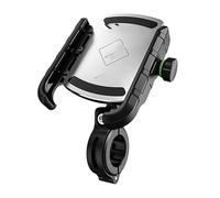 XWHYLL navegación para Motocicleta Soporte De Aluminio Teléfono Motocicleta Manillar Bicicleta 3 A 7 Pulgadas Retrovisor para Móvil Soporte para GPS de teléfono(Silver)