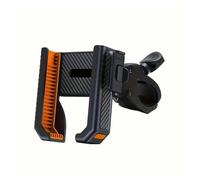 XWHYLL navegación para Motocicleta Soporte para Teléfono Motocicleta Diseño Semicerrado Bicicleta con Bloqueo Rápido para iPhone 4,7 A Pulgadas Soporte para GPS de teléfono(Orange)