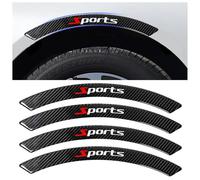 XWIXZ 4 Piezas Protector De Rueda Coche, para VW Tiguan II Allspace 7-Seat 2017-2023 Impermeable Anti-arañazos La Ruedas La Ceja Arco Trim Pegatinas,A