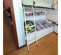 XWJOYW Escalera de Metal para litera Individual Tipo Loft, Ideal para dormitorios, 114, 127, 140, 149, 150, 159, 160, 165, 175 y 185 cm. Escalera de Acceso Corto para niños y Adultos, con 2 Ganchos