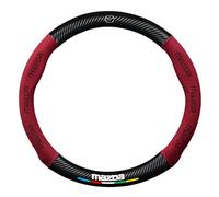 XWMRBD Cubierta Funda Volante Coche para Mazda CX-5 - Antideslizante Transpirable Cubierta de Volante de Cuero Microfibra - Cubre Protector Volante Accesorios Interior,Red