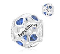 XWN Charms Abalorios Colgante para mujer Piedra de nacimiento, plata de ley 925, compatible con pulseras y collares Pandora, compatible con pulseras europeas para mujeres y niñas