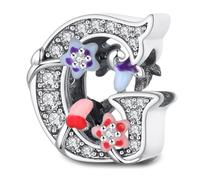 XWN Letra Charms Abalorios A-Z Alfabeto Colgante para mujer, plata de ley 925, compatible con pulseras y collares Pandora, compatible con pulseras europeas para mujeres y niñas