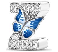 XWN Letra Charms Abalorios A-Z Alfabeto Colgante para mujer, plata de ley 925, compatible con pulseras y collares Pandora, compatible con pulseras europeas para mujeres y niñas