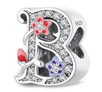 XWN Letra Charms Abalorios A-Z Alfabeto Colgante para mujer, plata de ley 925, compatible con pulseras y collares Pandora, compatible con pulseras europeas para mujeres y niñas