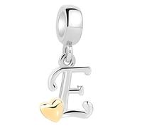 XWN Letra Charms Abalorios A-Z Alfabeto Colgante para mujer, plata de ley 925, compatible con pulseras y collares Pandora, compatible con pulseras europeas para mujeres y niñas