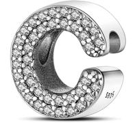 XWN Letra Charms Abalorios A-Z Alfabeto Colgante para mujer, plata de ley 925, compatible con pulseras y collares Pandora, compatible con pulseras europeas para mujeres y niñas