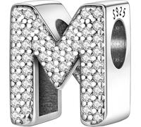 XWN Letra Charms Abalorios A-Z Alfabeto Colgante para mujer, plata de ley 925, compatible con pulseras y collares Pandora, compatible con pulseras europeas para mujeres y niñas
