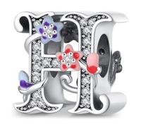 XWN Letra Charms Abalorios A-Z Alfabeto Colgante para mujer, plata de ley 925, compatible con pulseras y collares Pandora, compatible con pulseras europeas para mujeres y niñas