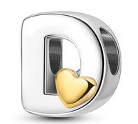 XWN Letra Charms Abalorios A-Z Alfabeto Colgante para mujer, plata de ley 925, compatible con pulseras y collares Pandora, compatible con pulseras europeas para mujeres y niñas