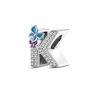 XWN Letra Charms Abalorios A-Z Alfabeto Colgante para mujer, plata de ley 925, compatible con pulseras y collares Pandora, compatible con pulseras europeas para mujeres y niñas