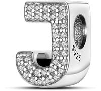 XWN Letra Charms Abalorios A-Z Alfabeto Colgante para mujer, plata de ley 925, compatible con pulseras y collares Pandora, compatible con pulseras europeas para mujeres y niñas
