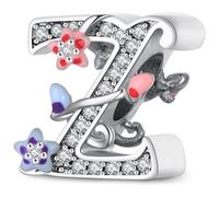 XWN Letra Charms Abalorios A-Z Alfabeto Colgante para mujer, plata de ley 925, compatible con pulseras y collares Pandora, compatible con pulseras europeas para mujeres y niñas