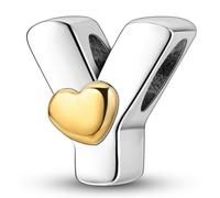 XWN Letra Charms Abalorios A-Z Alfabeto Colgante para mujer, plata de ley 925, compatible con pulseras y collares Pandora, compatible con pulseras europeas para mujeres y niñas