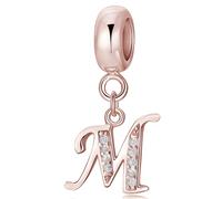 XWN Letra Charms Abalorios A-Z Alfabeto Colgante para mujer, plata de ley 925, compatible con pulseras y collares Pandora, compatible con pulseras europeas para mujeres y niñas